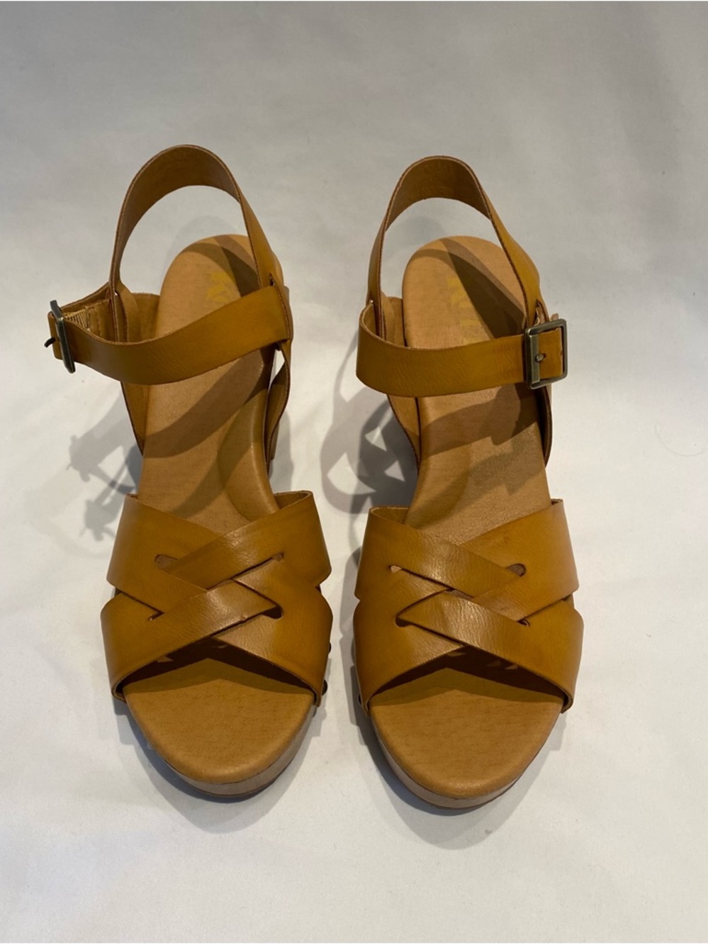 Korks Bagley Brown Platform Ankle Strap Sandals, size 10 - Picture 7 of 8